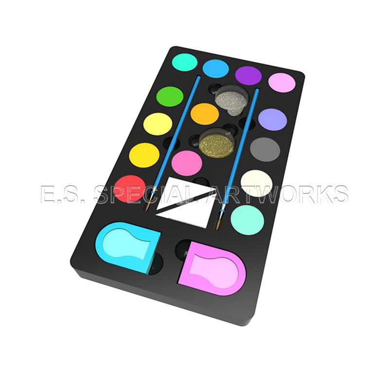 ES-PO-013 14 customized colors and 2 brushes 2 Glitter 2 Sponges 2 Hair Chalk