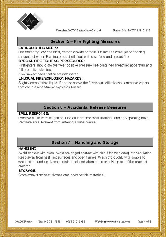 Face Paint MSDS