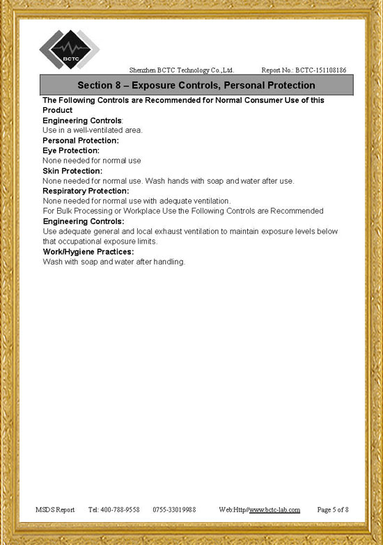 Face Paint MSDS