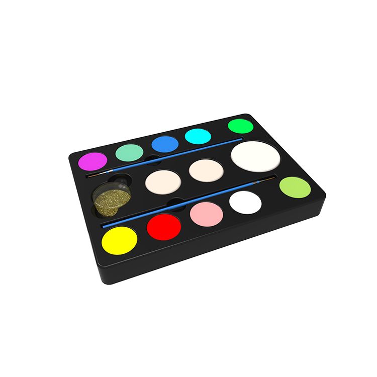 ES-PO-008 10 Customized Color and 2 Brushes 1 Glitter 3 Sponges