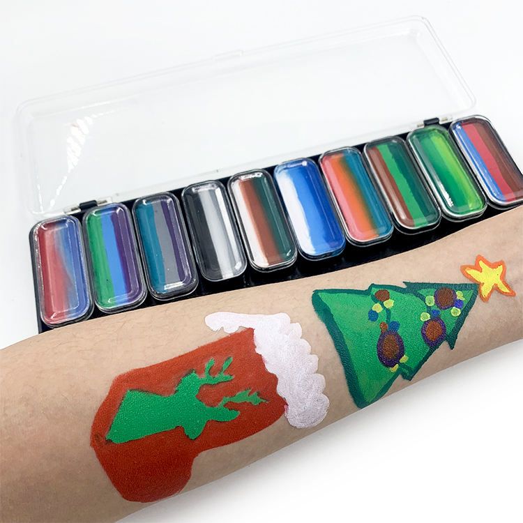 Professional Solid Multi-Color Water Based Face Paint Palette