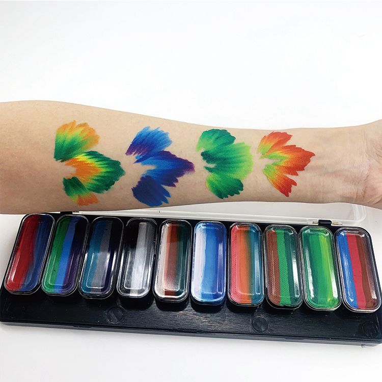 Professional Solid Multi-Color Water Based Face Paint Palette